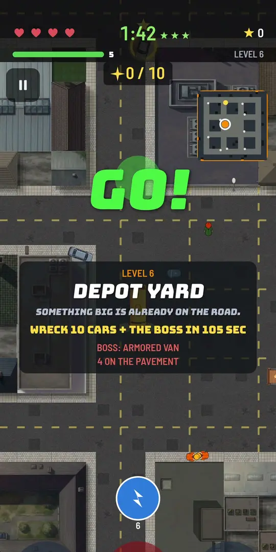 Wreck mode briefing for the Depot Yard stage